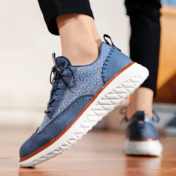 Zapatillas de cuero hombre — calzado ligero y transpirable — uso diario
