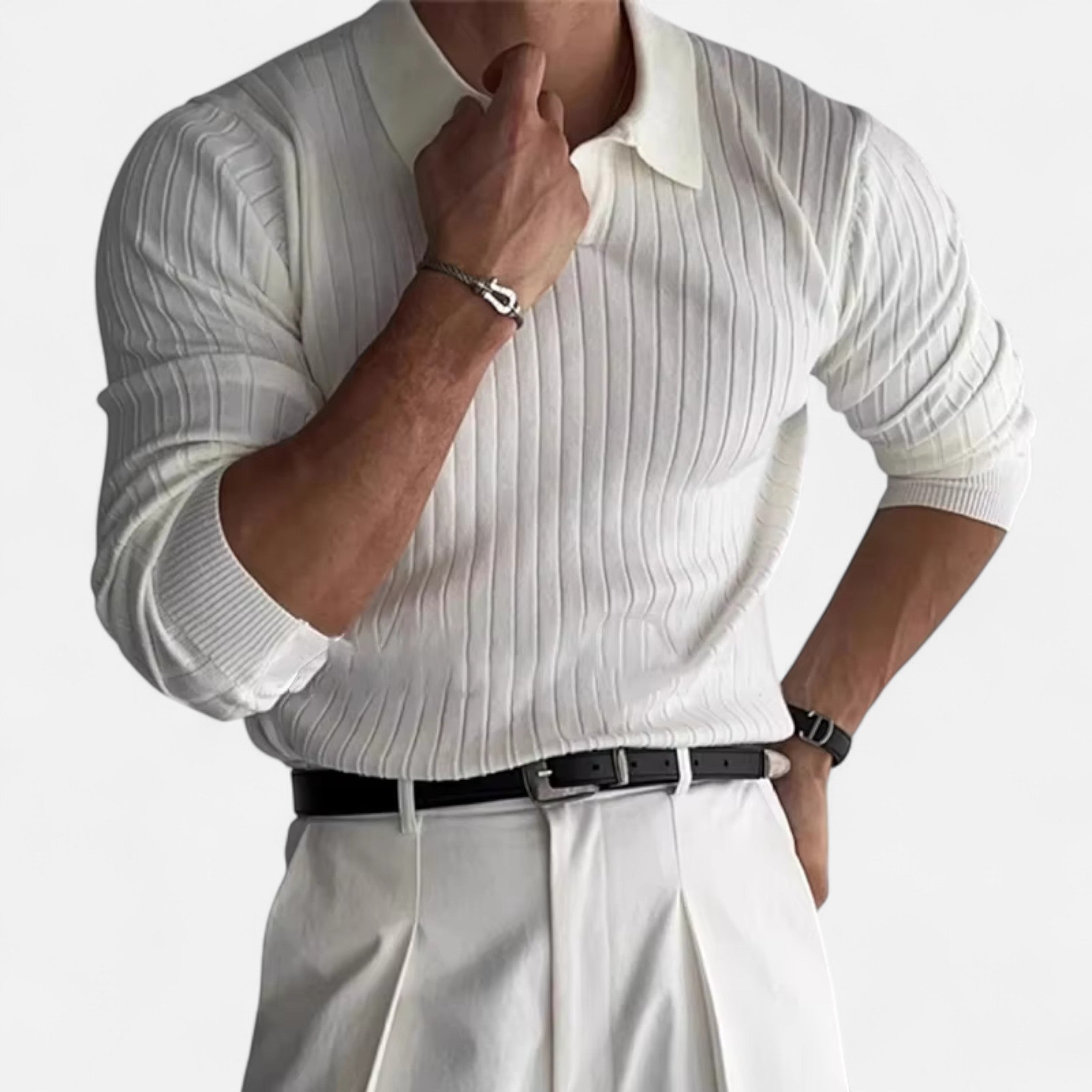 Camisa Polo Hombre Elegancia Clásica en Punto Ligero