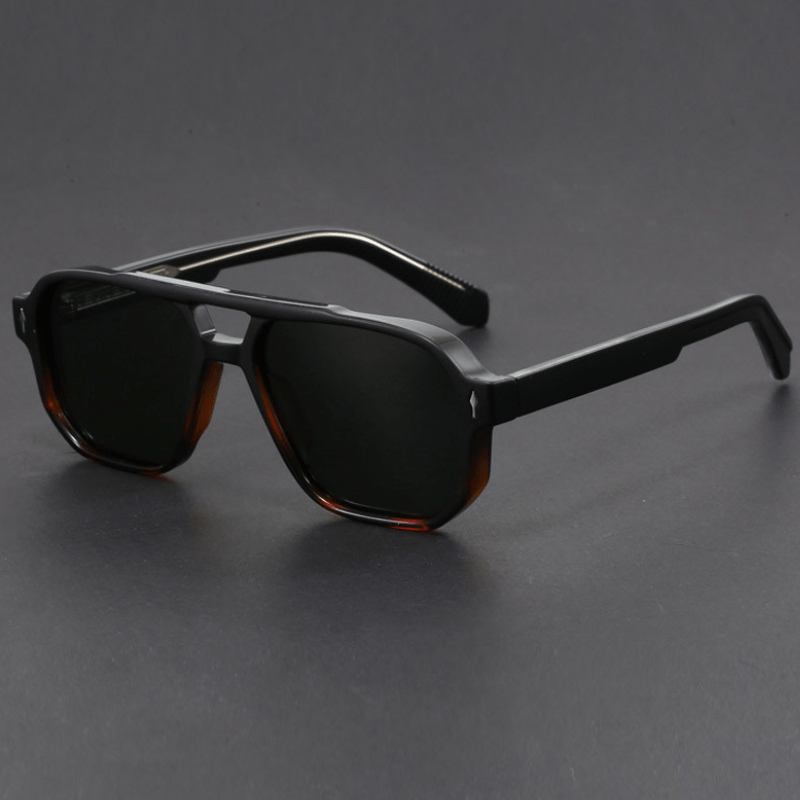 Óculos de sol quadrados para homem com lentes TAC degradadas e proteção UV400