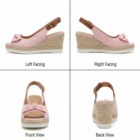 Sandalias de cuña para mujer — Plataforma cómoda con cierre de hebilla casual
