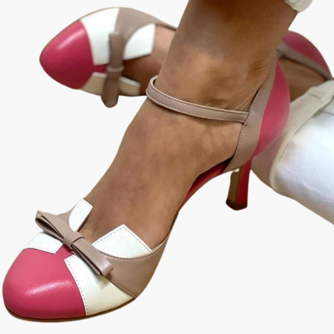 Sandalias de Tacón con Pulsera al Tobillo y Puntera Cerrada para Mujer