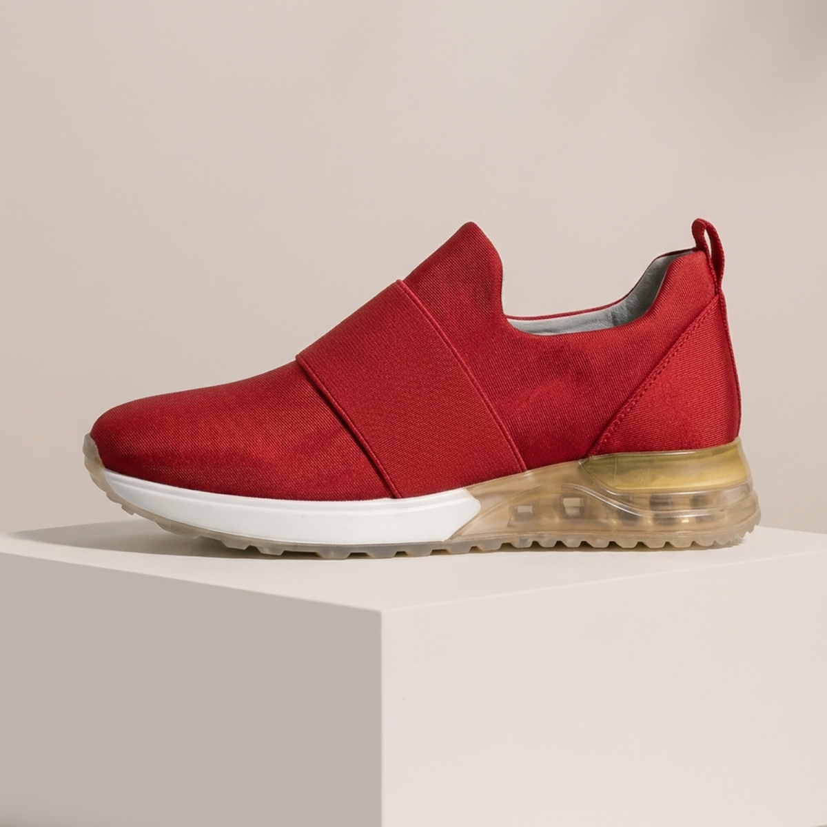 Baskets de Sport pour Femme Sans Lacets avec Semelle en Caoutchouc et Doublure en Coton
