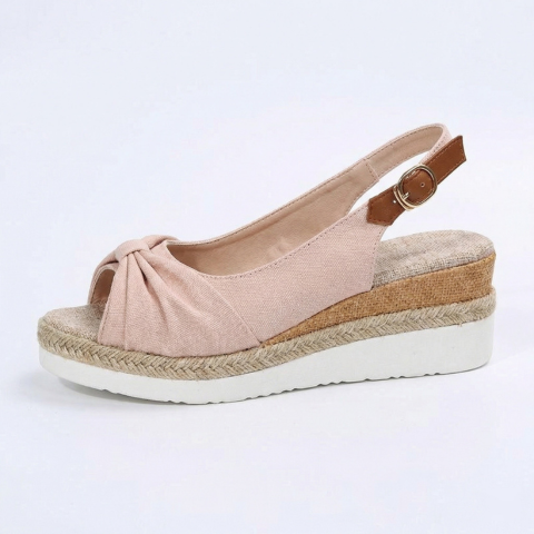 Sandalias de cuña para mujer — Plataforma cómoda con cierre de hebilla casual