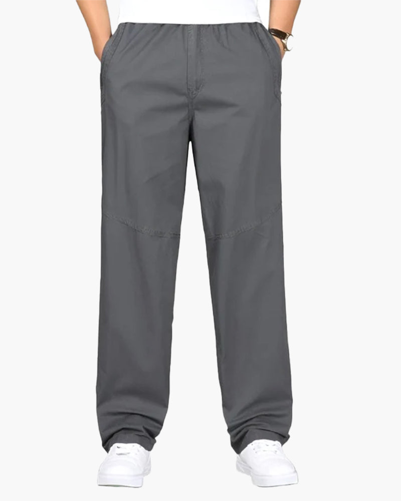 Pantalones Capri de Algodón y Lino con Cintura Elástica y Cordón Ajustable
