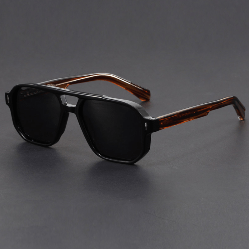 Óculos de sol quadrados para homem com lentes TAC degradadas e proteção UV400