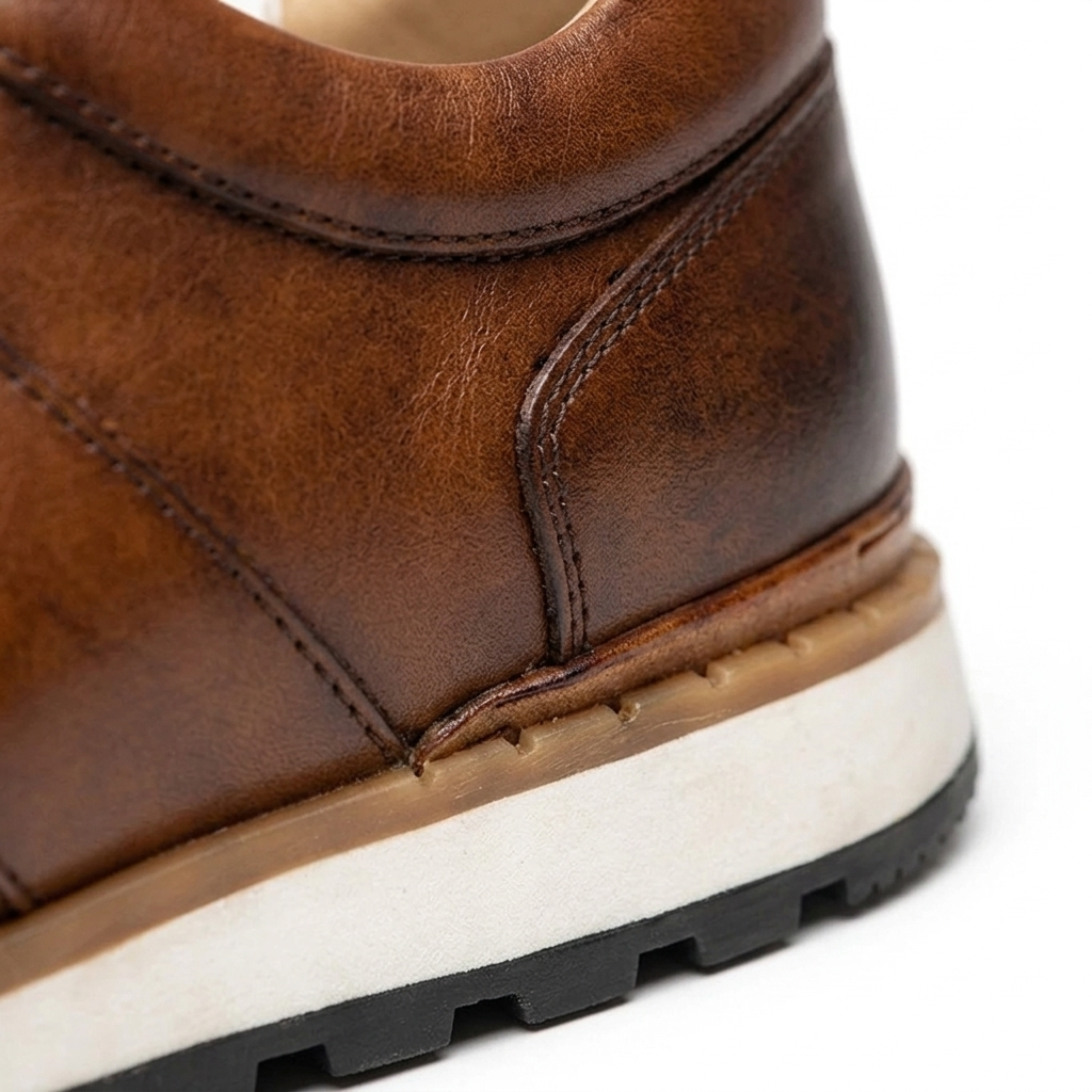 Zapatillas de cuero para hombre | calzado con cordones uso diario