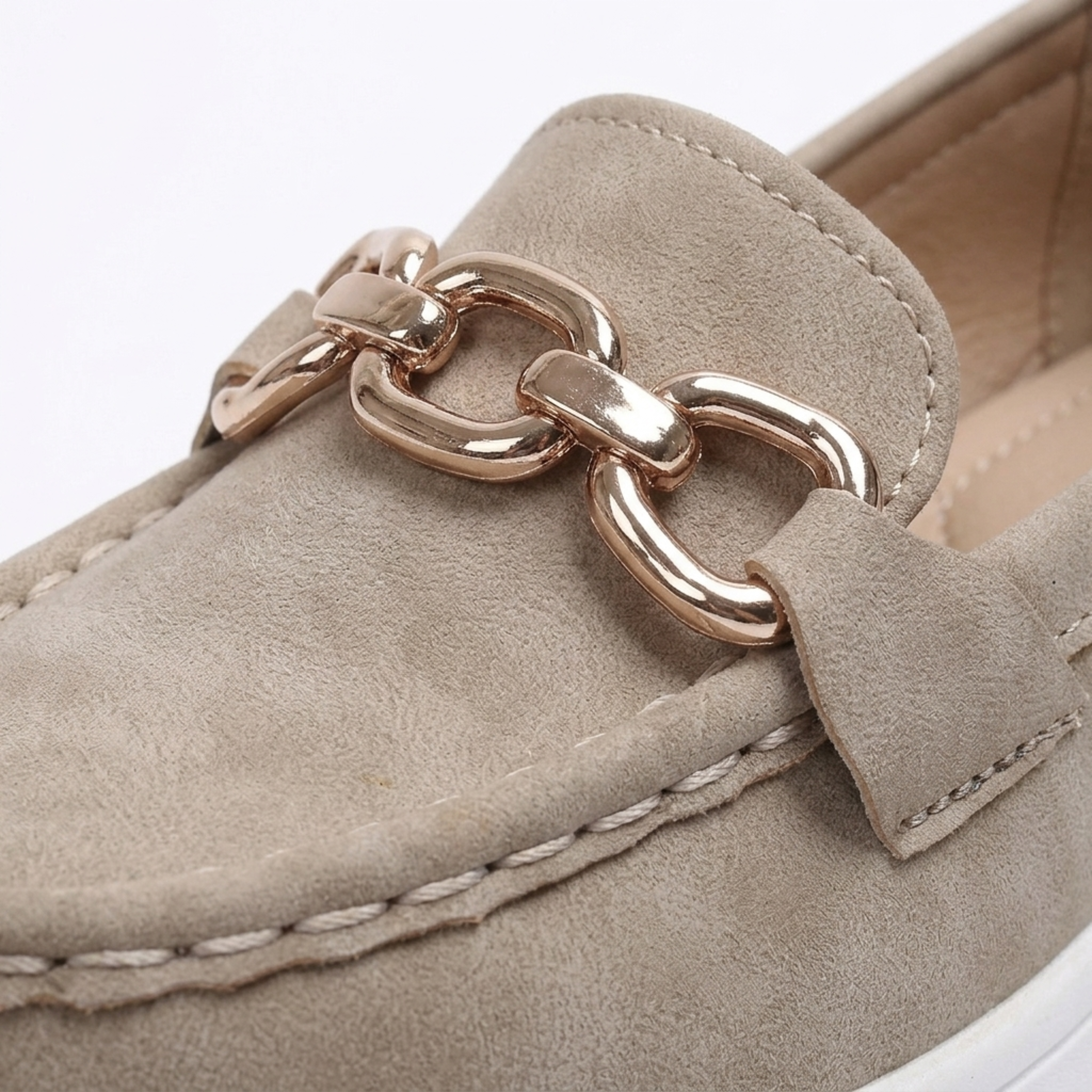 Mocasines mujer planos — calzado con hebilla para oficina