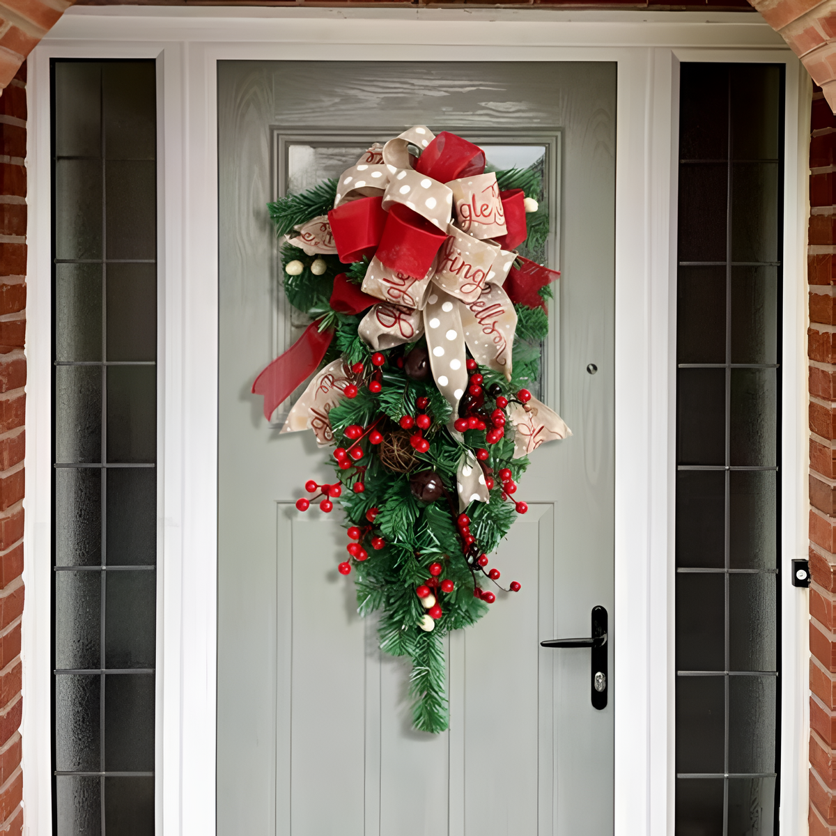 Corona Decorativa para Puerta Ligera y Resistente al Clima para Interior y Exterior