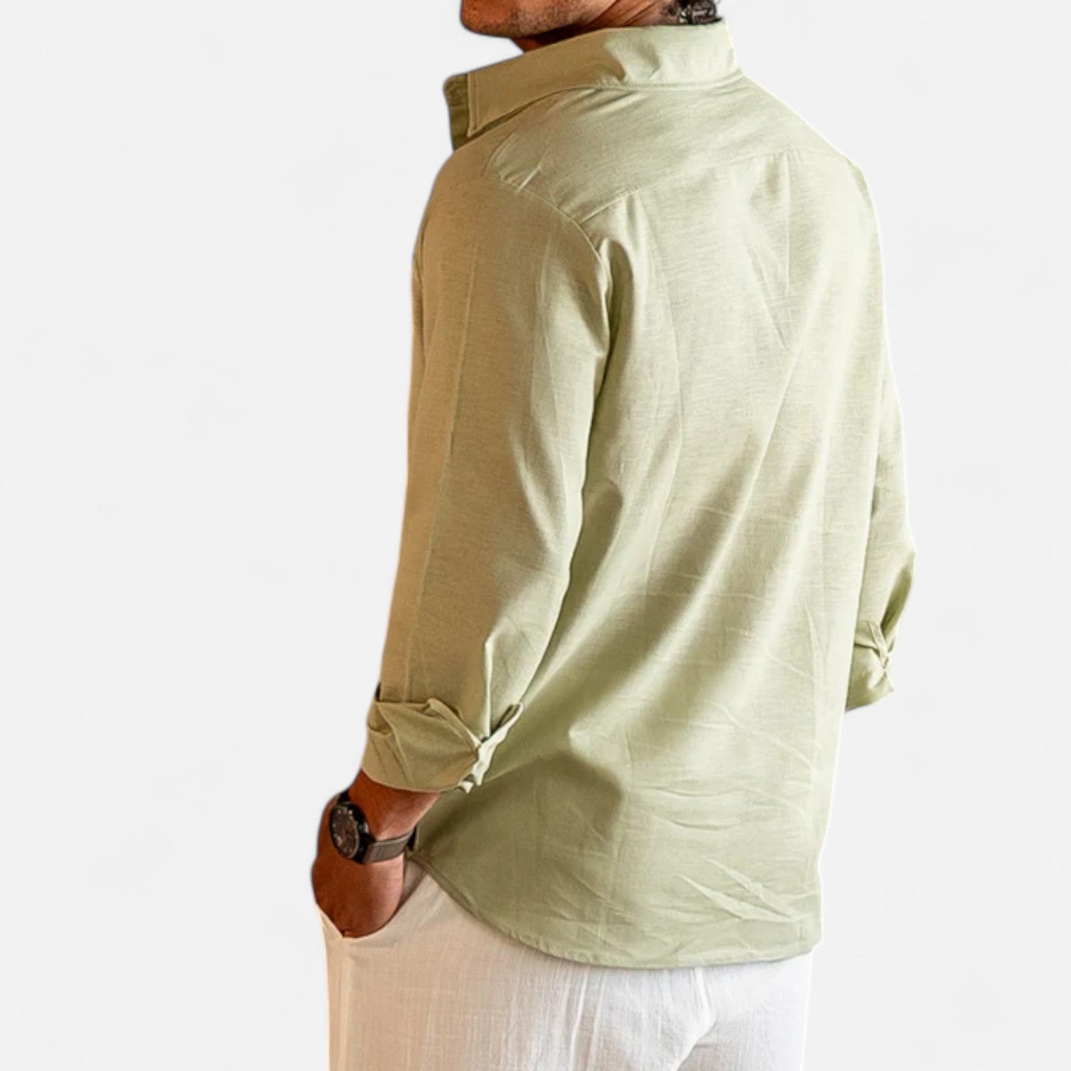 Chemise en lin pour homme à manches longues – Élégance intemporelle, confort naturel