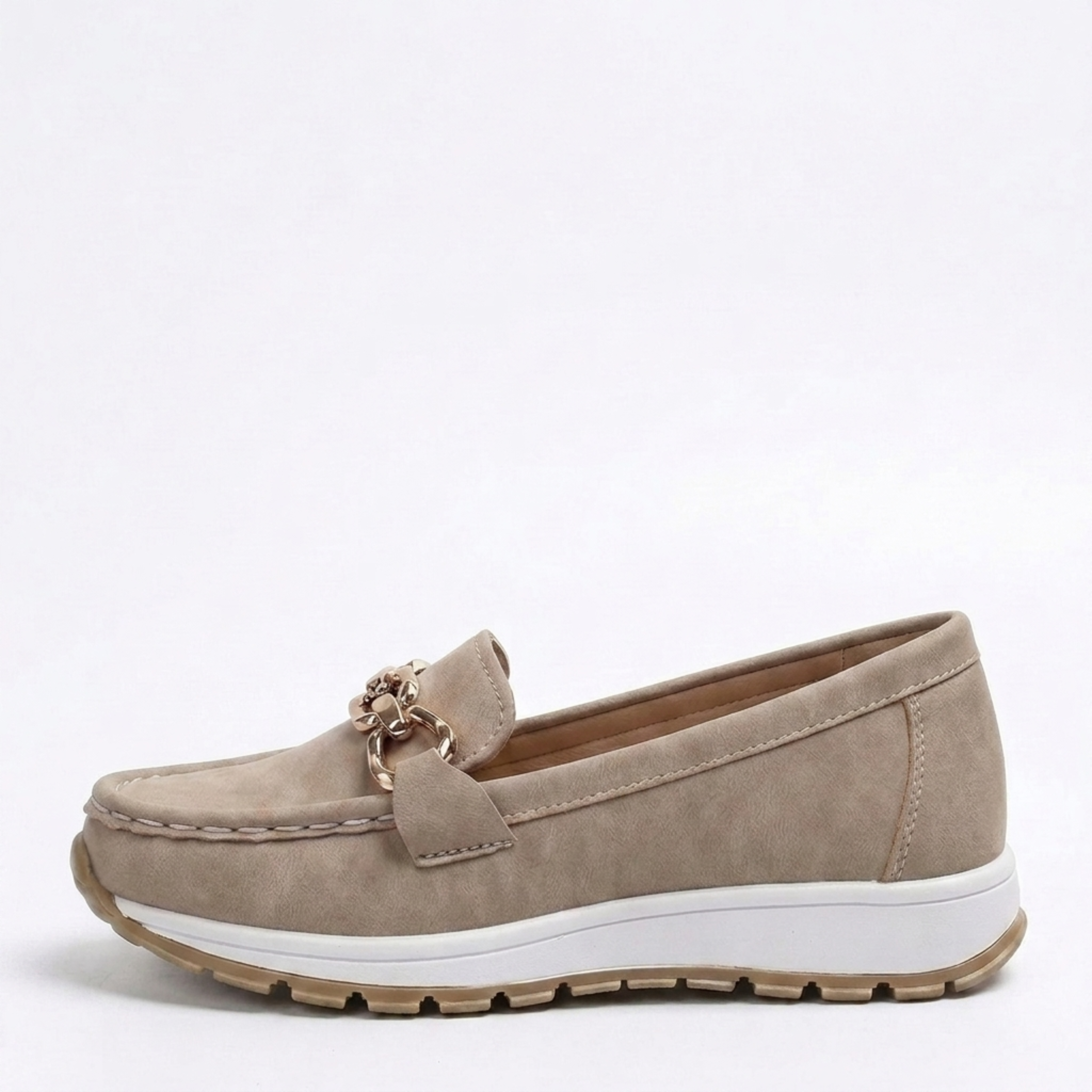 Mocasines mujer planos — calzado con hebilla para oficina