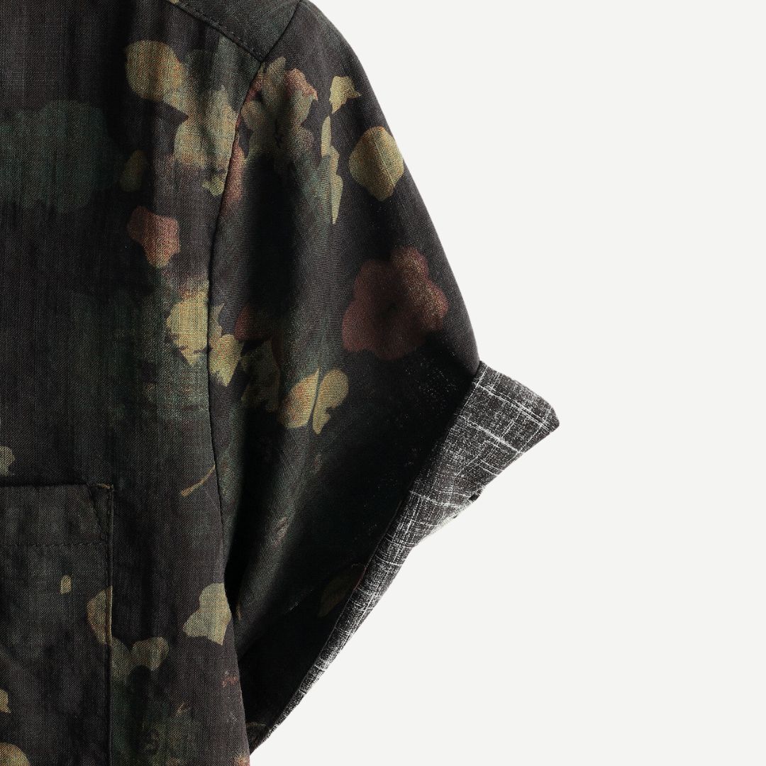 Camisa de flores para hombre - corte holgado de manga corta - casual