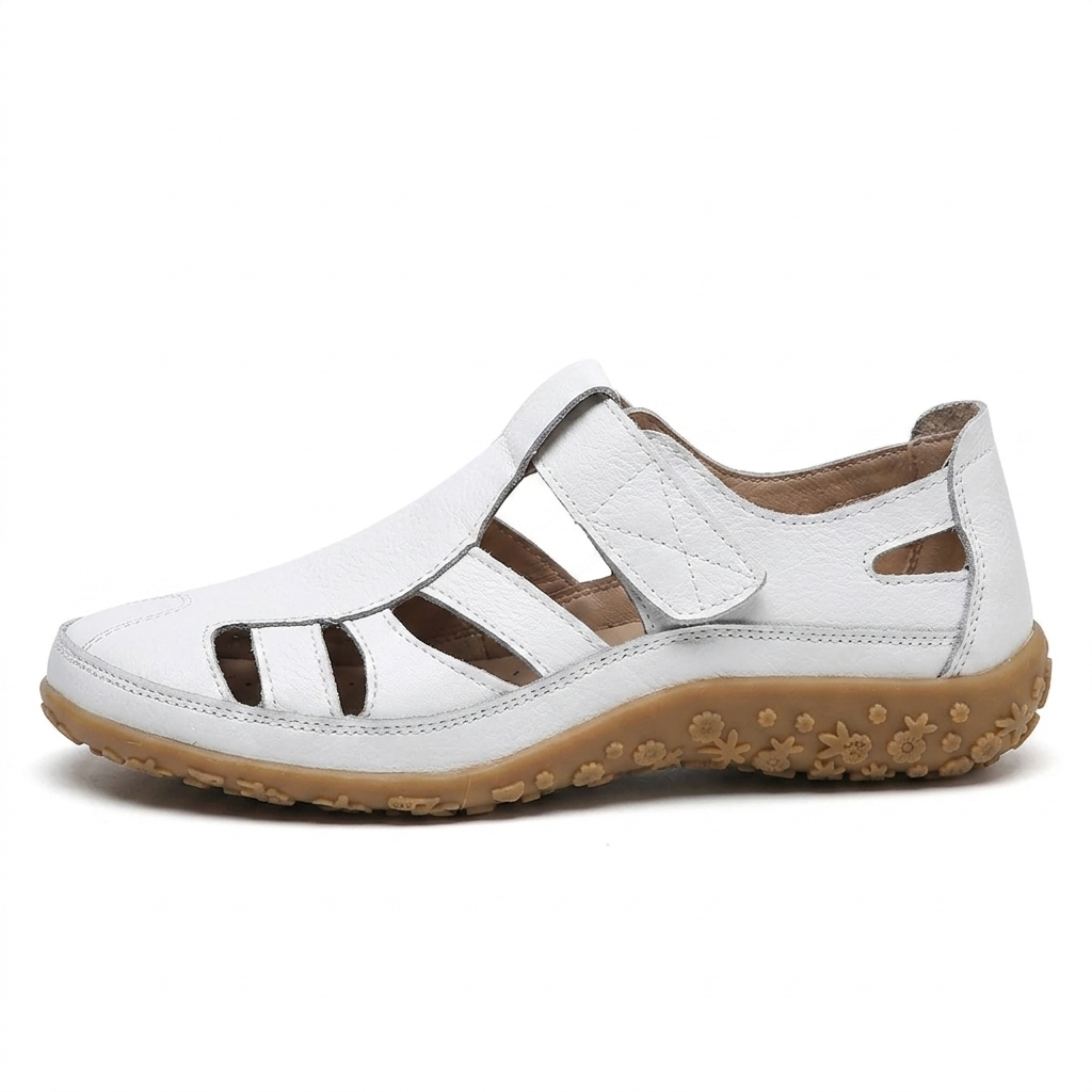 Sandalias romanas mujer — cuero con suela flexible para diario