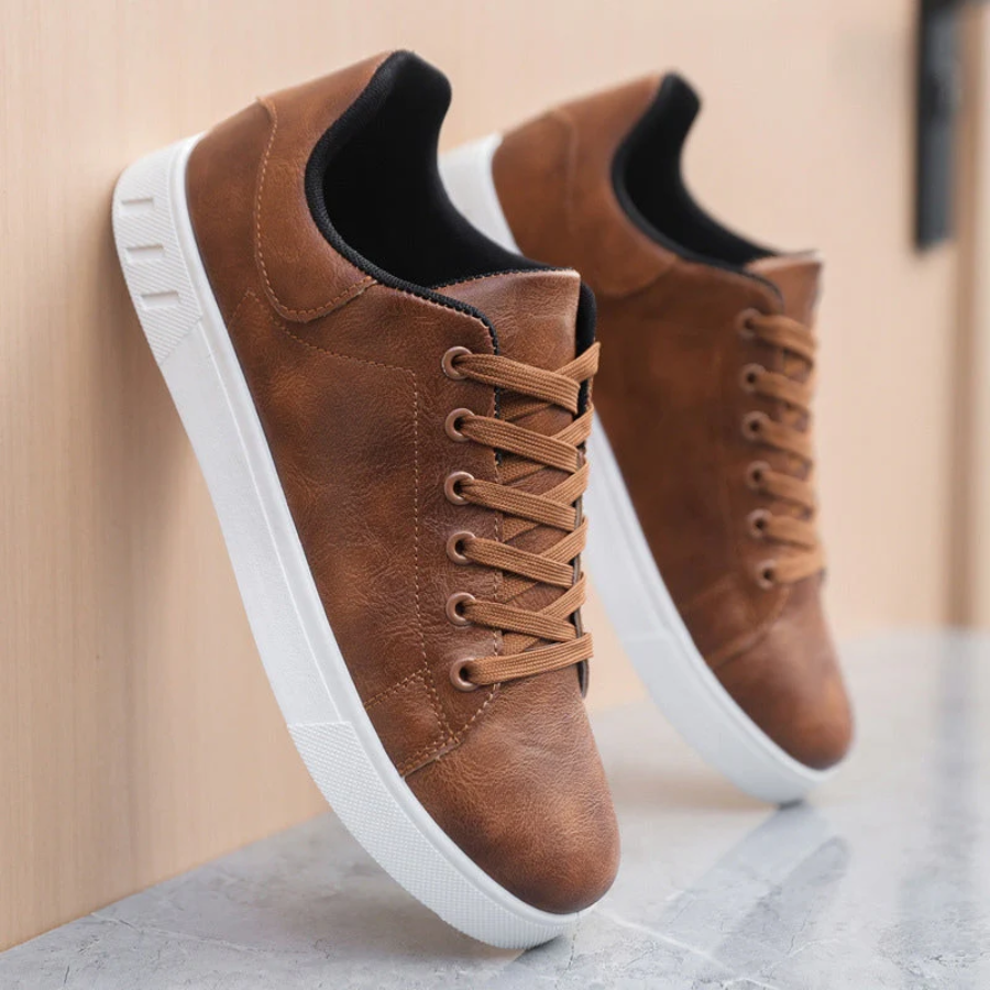 Zapatillas de Cuero para Hombre con Cordones y Silueta Clásica