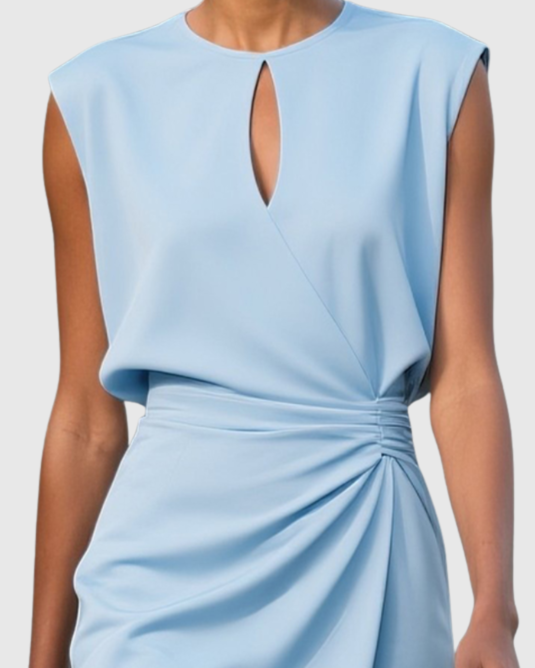 Vestido midi ajustado | vestido sin mangas para eventos