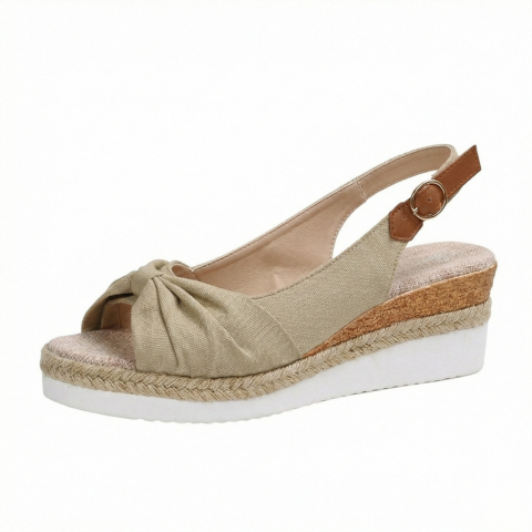 Sandalias de cuña para mujer — Plataforma cómoda con cierre de hebilla casual
