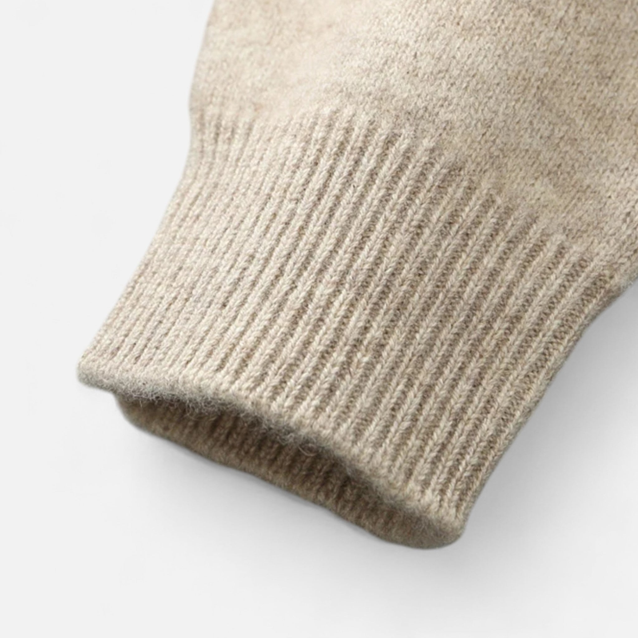 Eliaro Moda | Suéter Homem Lã Merino Gola Alta Fecho de Correr