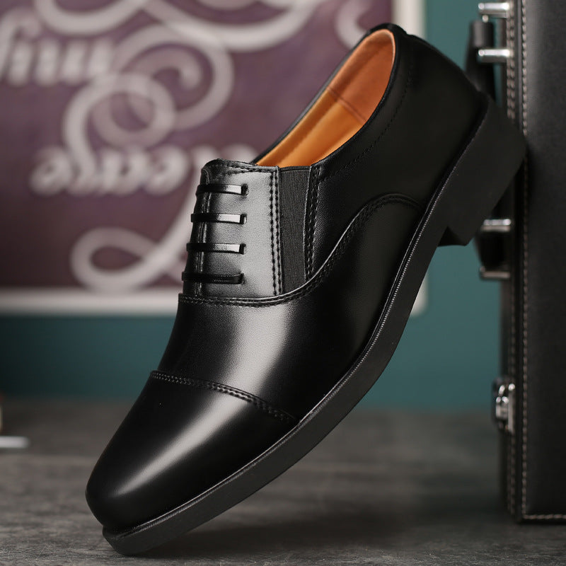 Zapatos de Vestir de Hombre de Cuero con Puntera Redonda y Suela Antideslizante