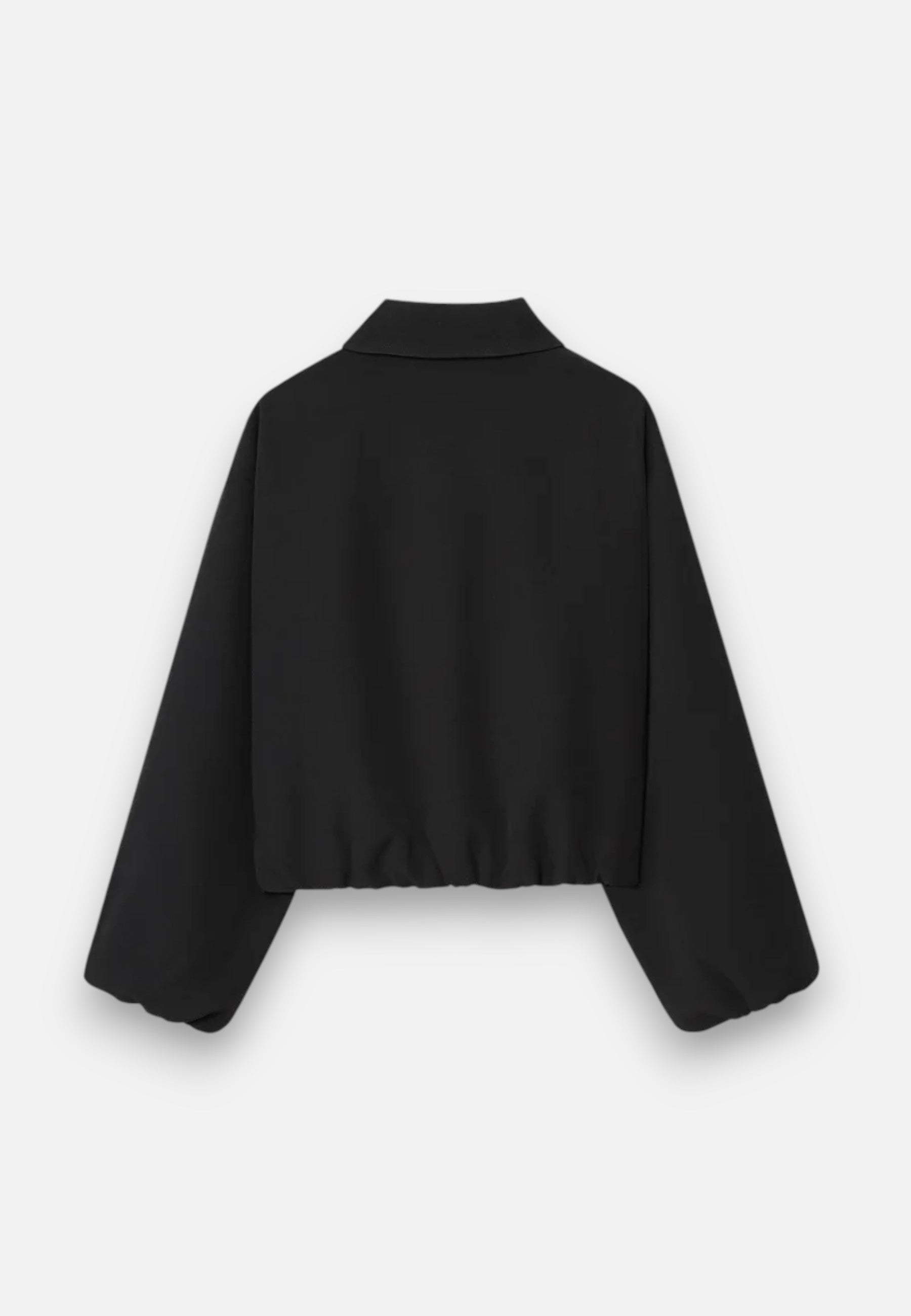 Chaqueta Bomber Corta para Mujer con Cremallera y Cuello de Solapa