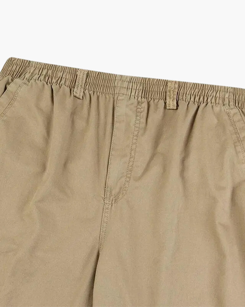 Pantalones Capri de Algodón y Lino con Cintura Elástica y Cordón Ajustable