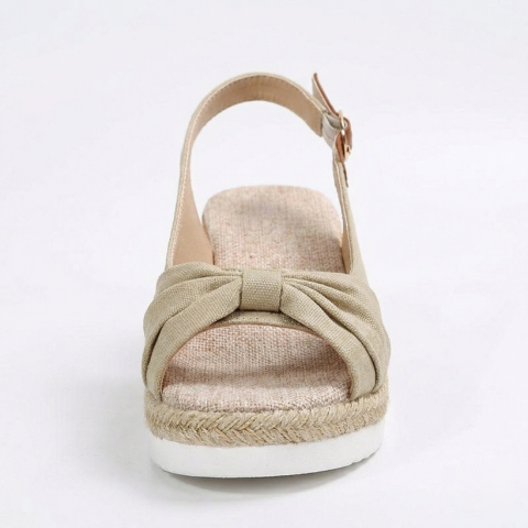 Sandalias de cuña para mujer — Plataforma cómoda con cierre de hebilla casual