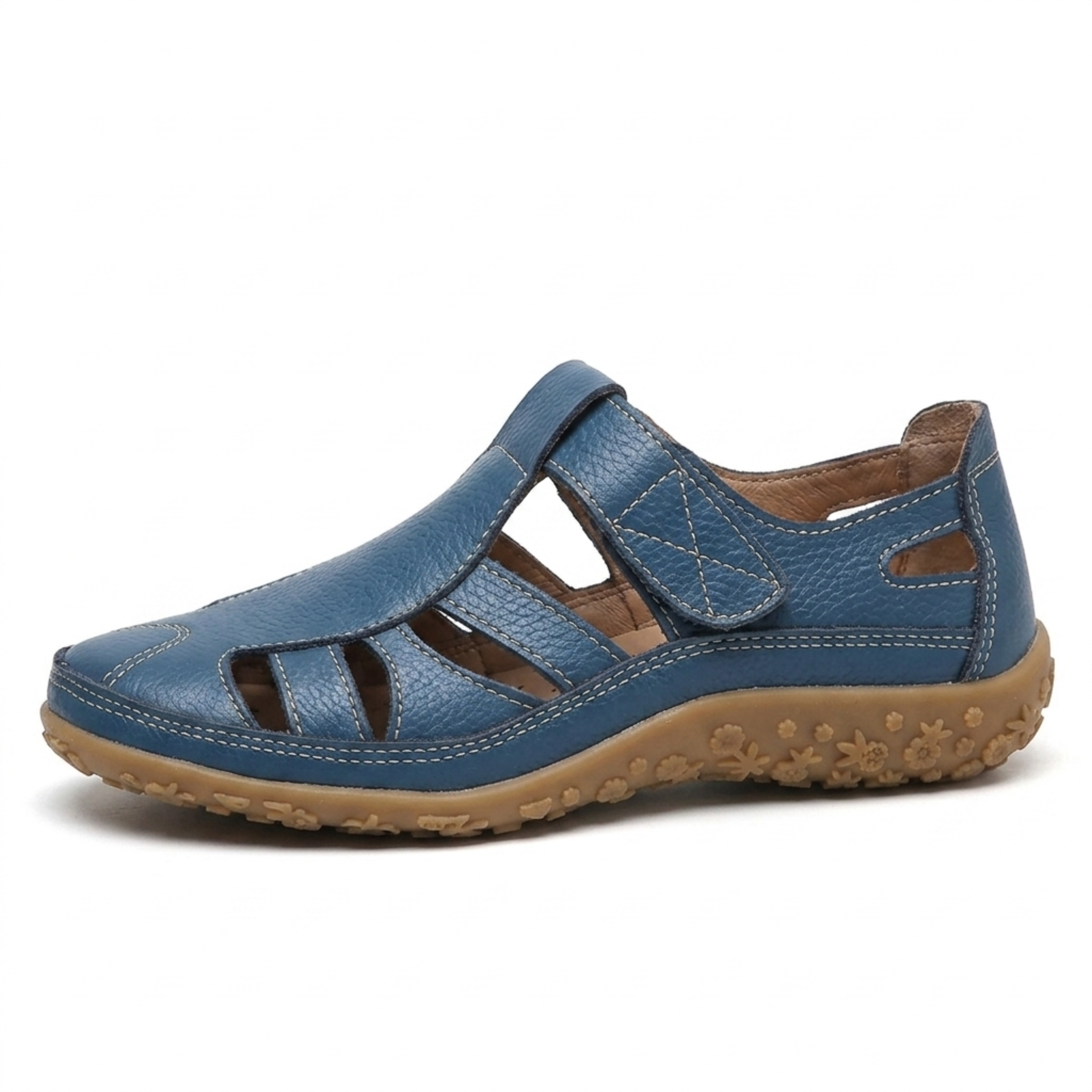 Sandalias romanas mujer — cuero con suela flexible para diario