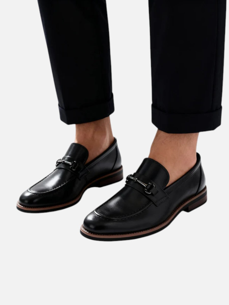 Mocasini eleganți pentru bărbați, cu branț căptușit și talpă de cauciuc