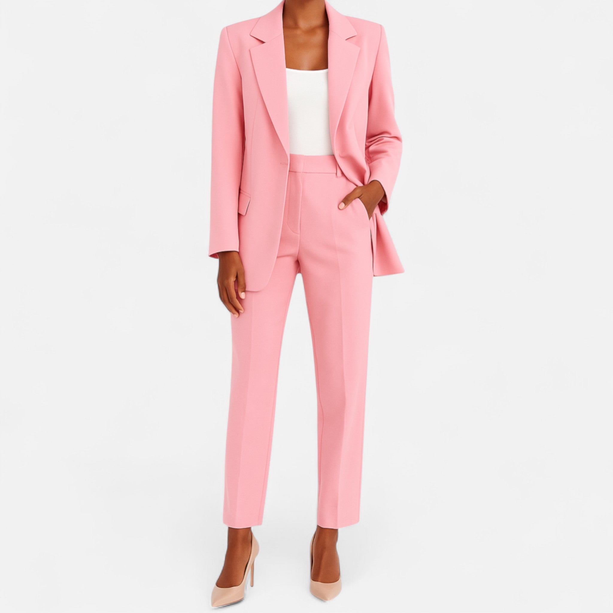 Conjunto Mujer Sastre Elegante con Blazer y Pantalón