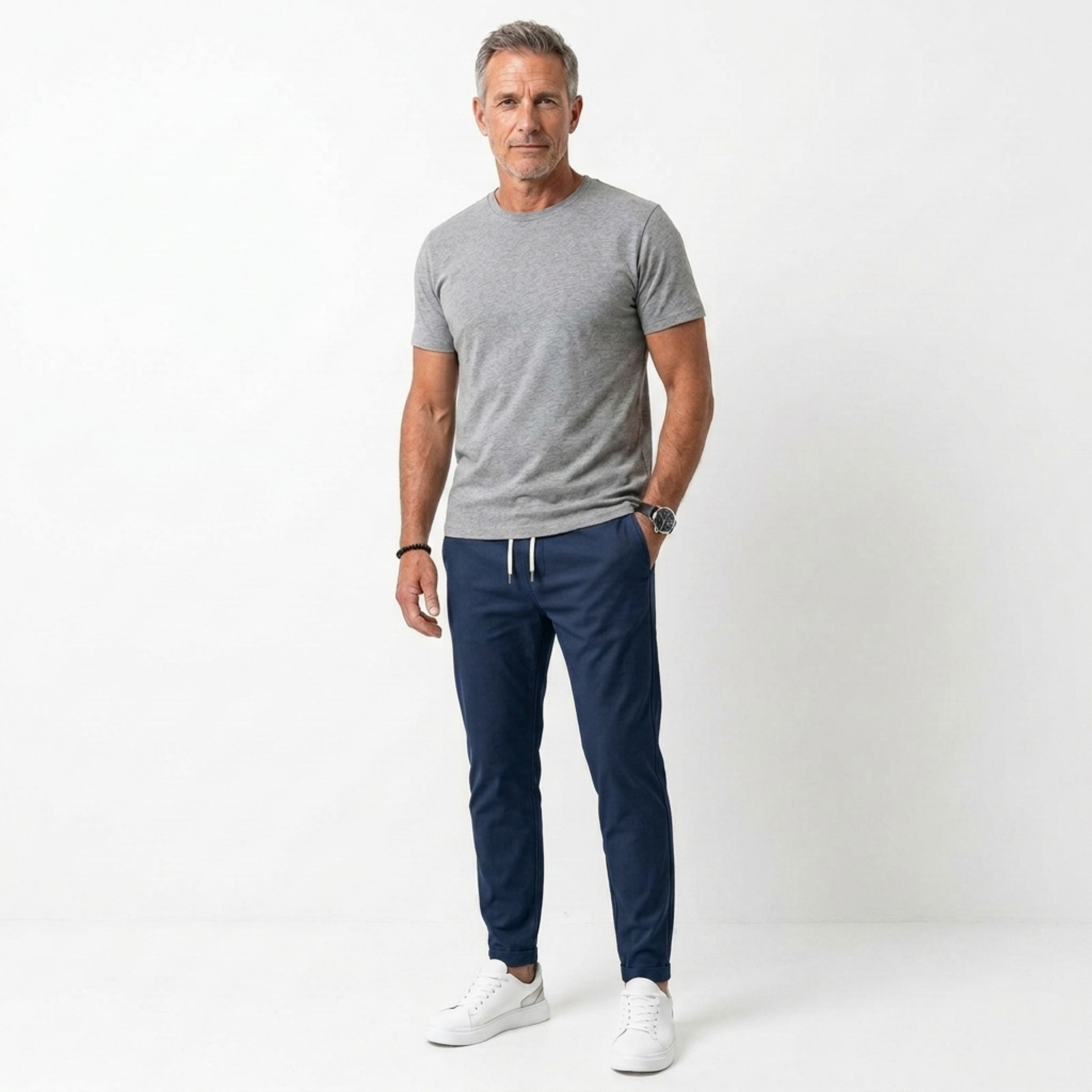 Pantalones elásticos hombre | corte slim fit uso diario