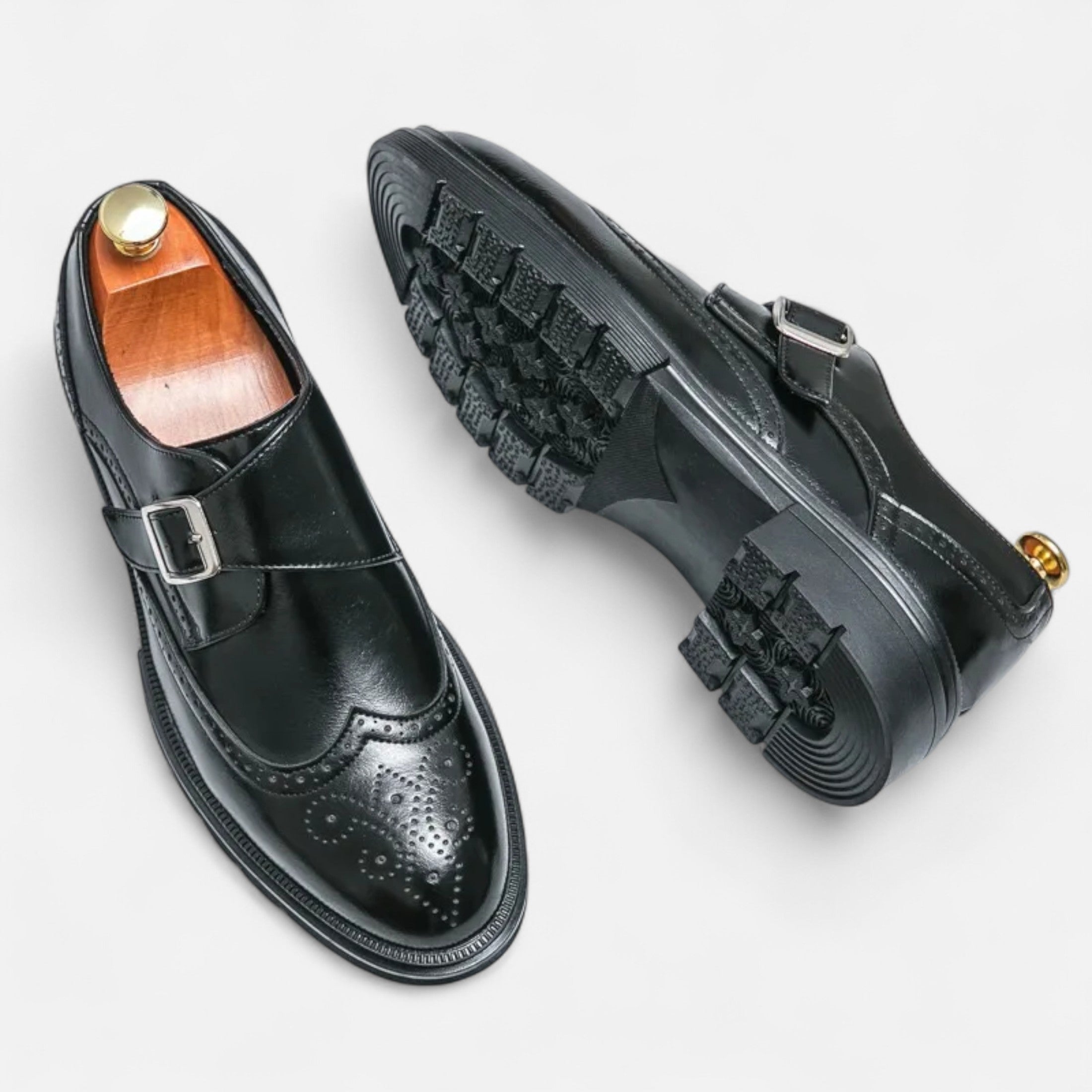 Zapatos Oxford Hombre Monk Strap Brogue