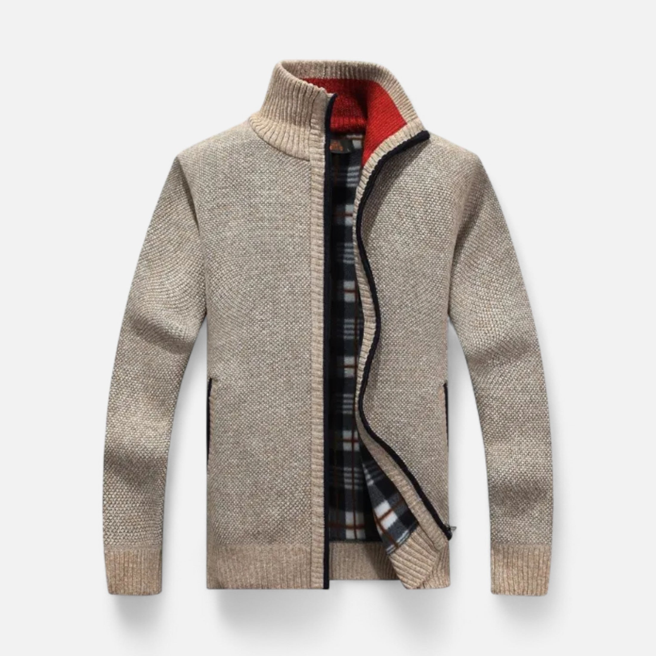 Jersey Hombre Invierno Tejido con Cremallera