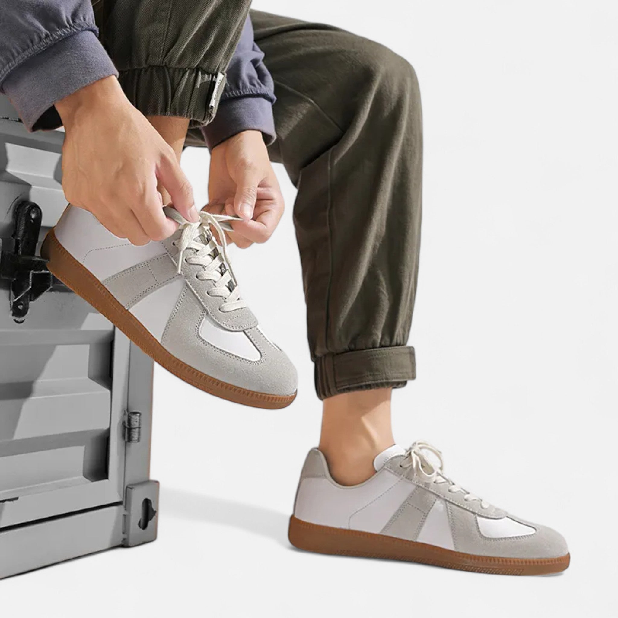 Pantofi sport bărbați stil retro — Încălțăminte casual cu talpă de cauciuc