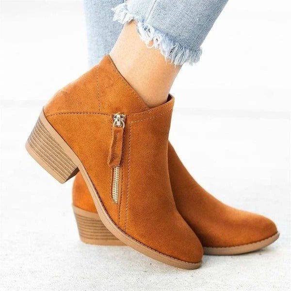 Botines de mujer con cremallera lateral — uso diario