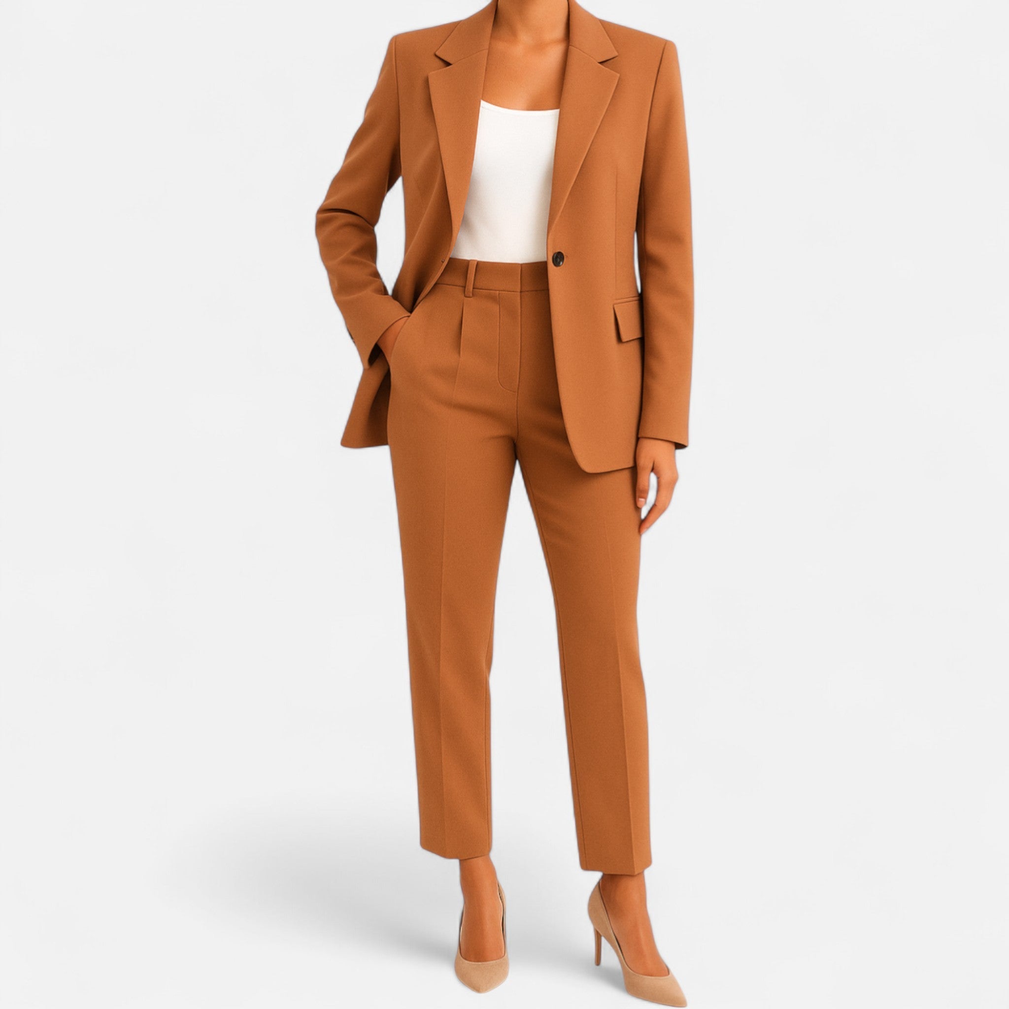 Traje de chaqueta y pantalón mujer — oficina
