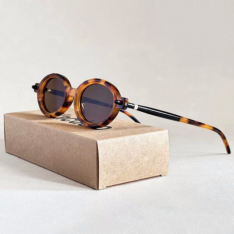 Óculos de Sol Ovalados Retro com Proteção UV400 Armação de Design Vintage Unissexo