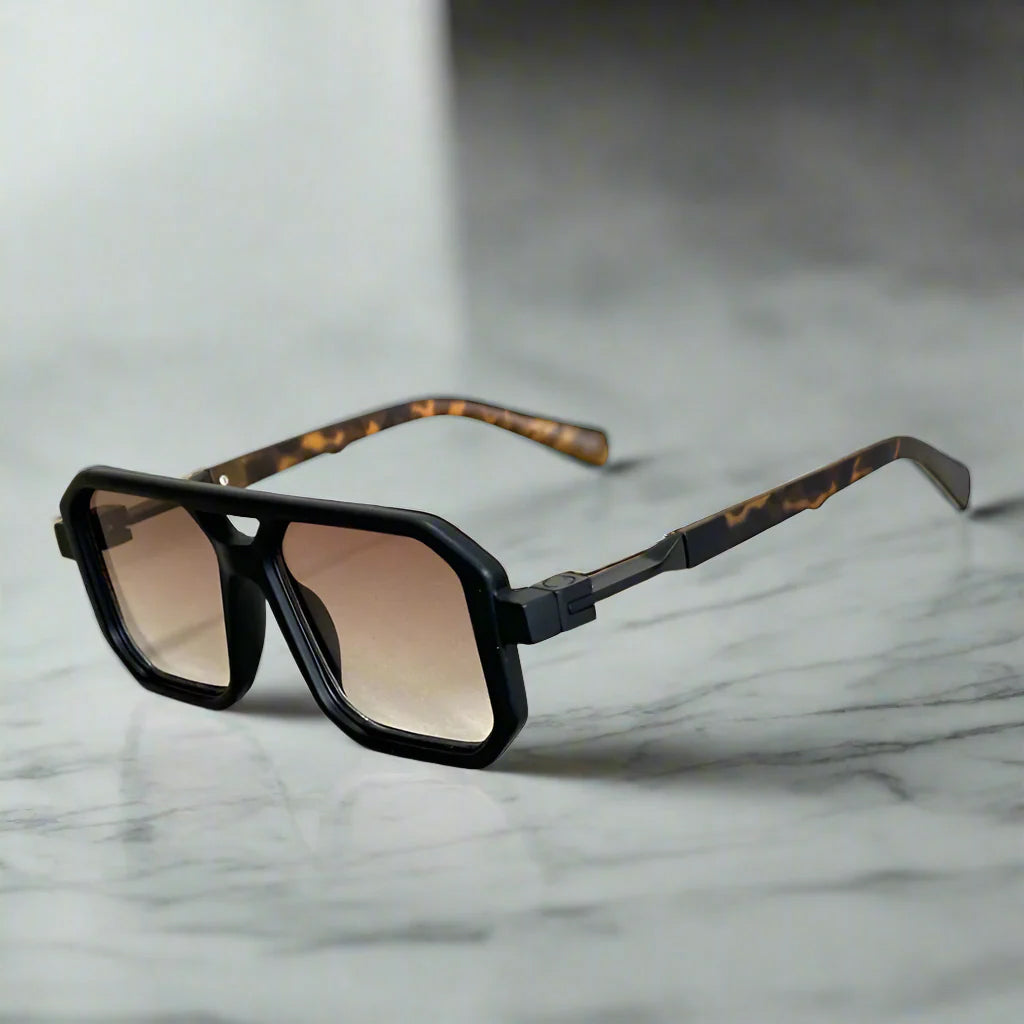Gafas de Sol Cuadradas Retro de Lujo con Protección UV400 para Hombre y Mujer