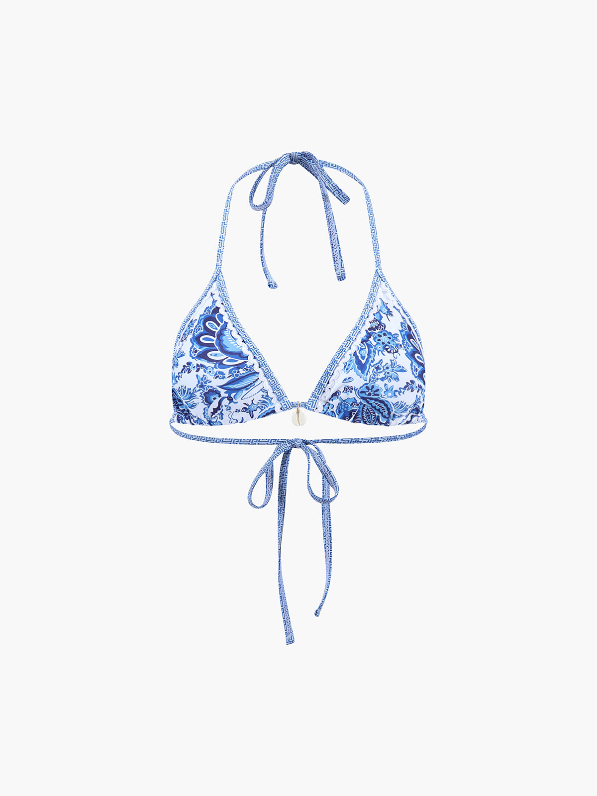 Bikini de Dos Piezas para Mujer con Cuello Halter y Relleno Extraíble con Estampado