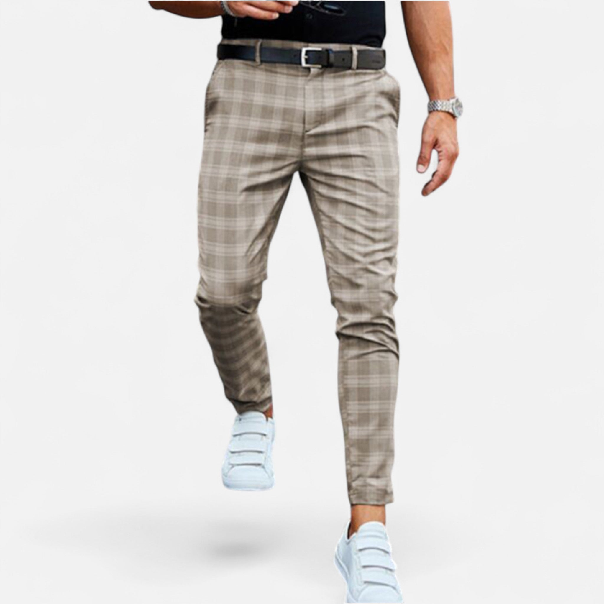 Chinos Hombre Slim Fit Cuadro Clásico con Stretch