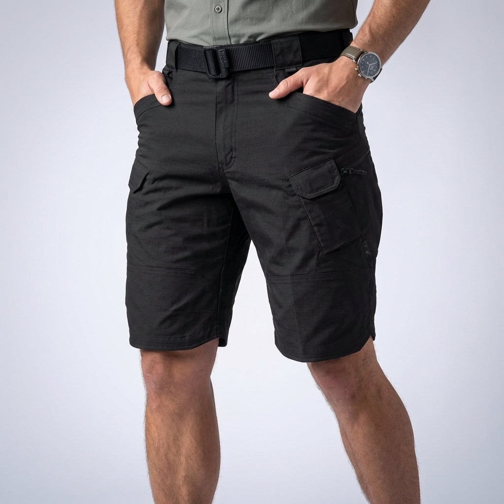 Pantalones Cortos Cargo Tácticos para Hombre con Cintura Elástica y Corte Relajado