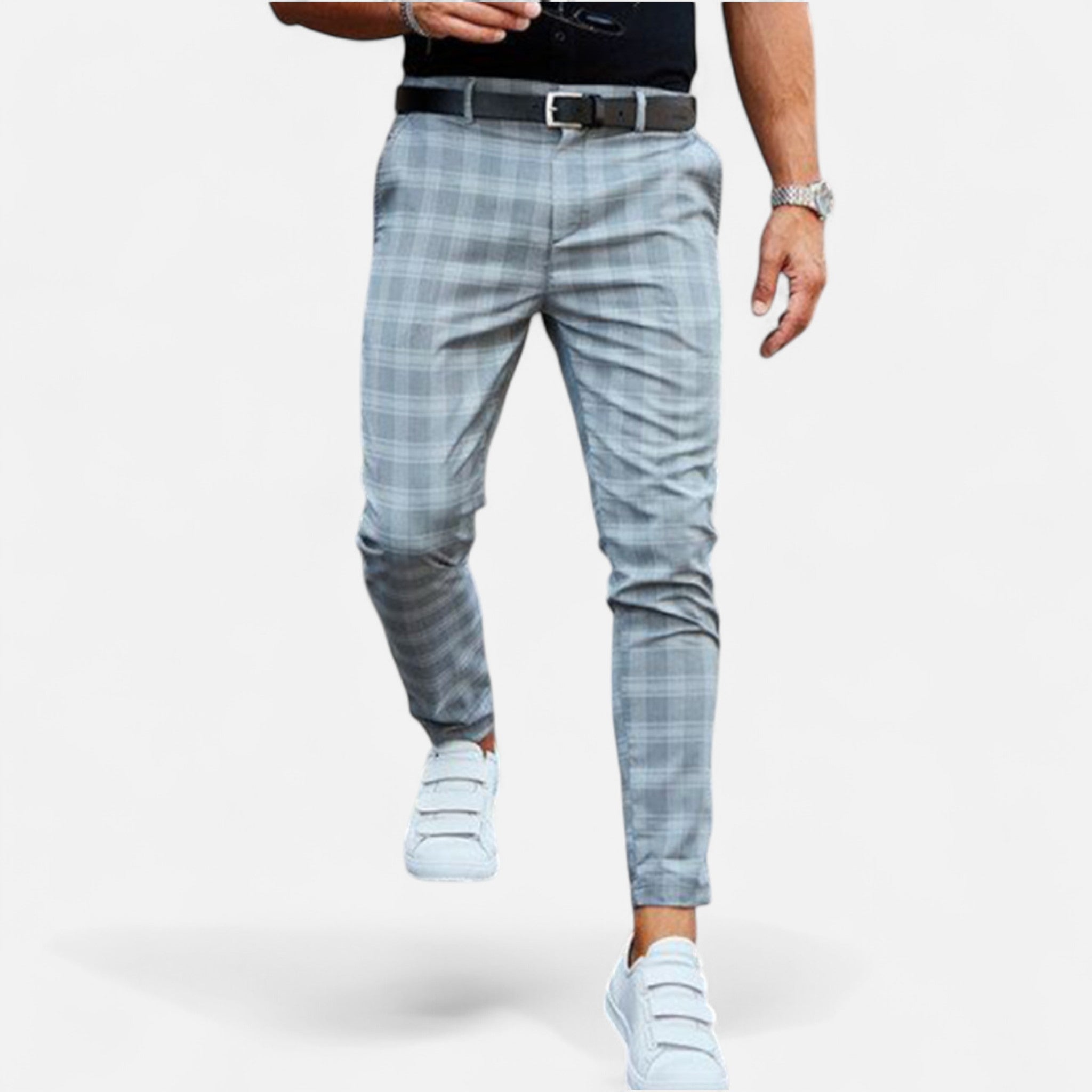 Chinos Hombre Slim Fit Cuadro Clásico con Stretch
