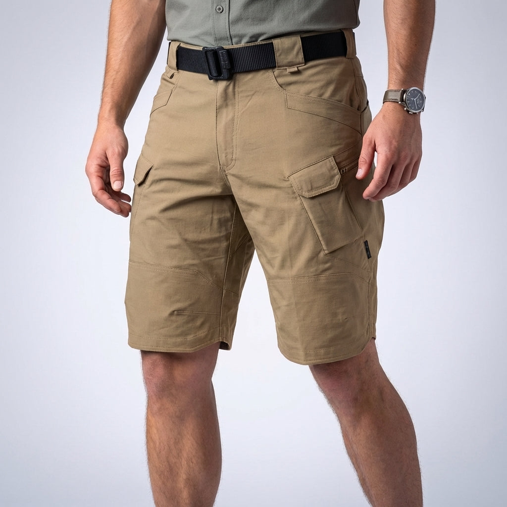 Pantalones Cortos Cargo Tácticos para Hombre con Cintura Elástica y Corte Relajado