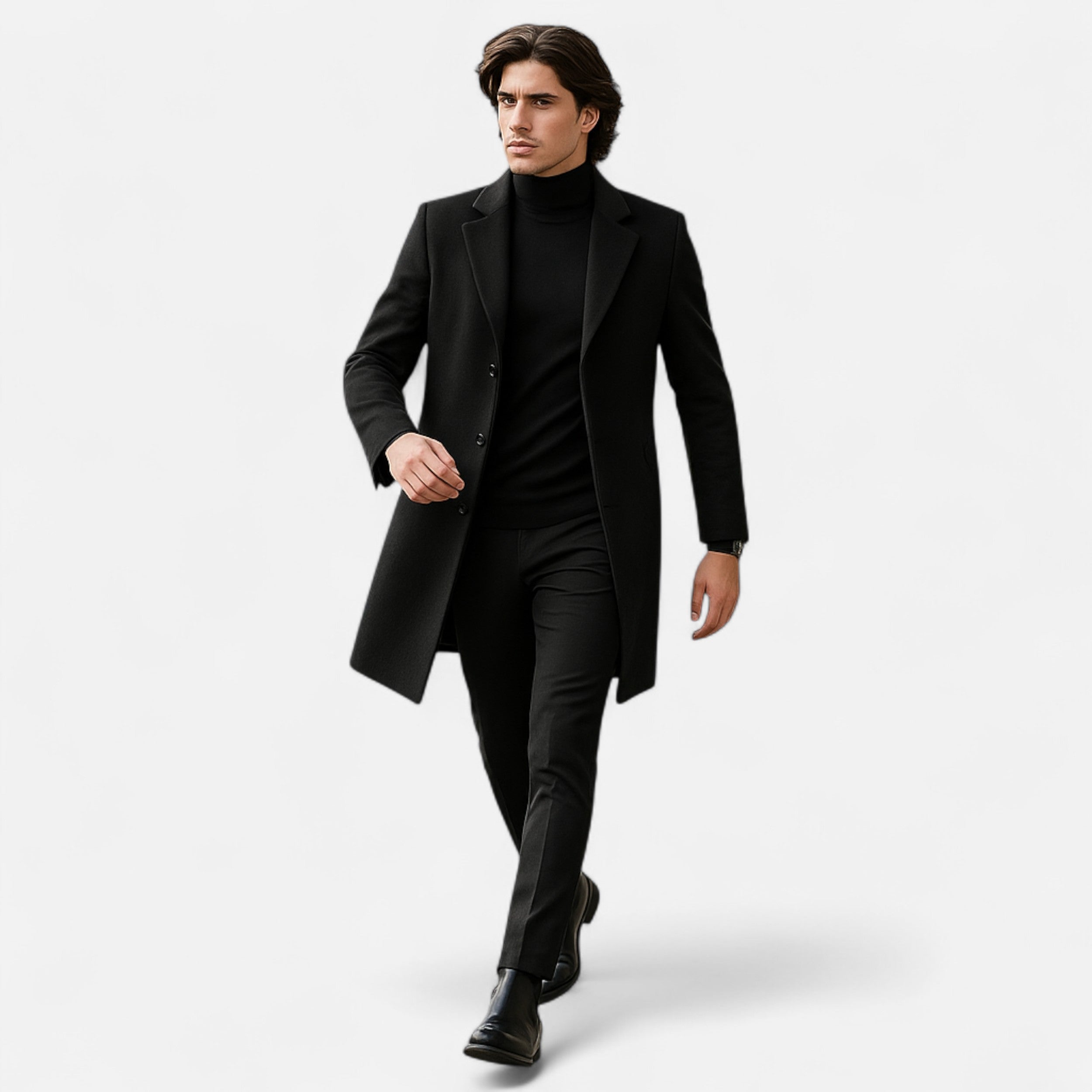 Abrigo Hombre Otoño Invierno Estilo Business Casual