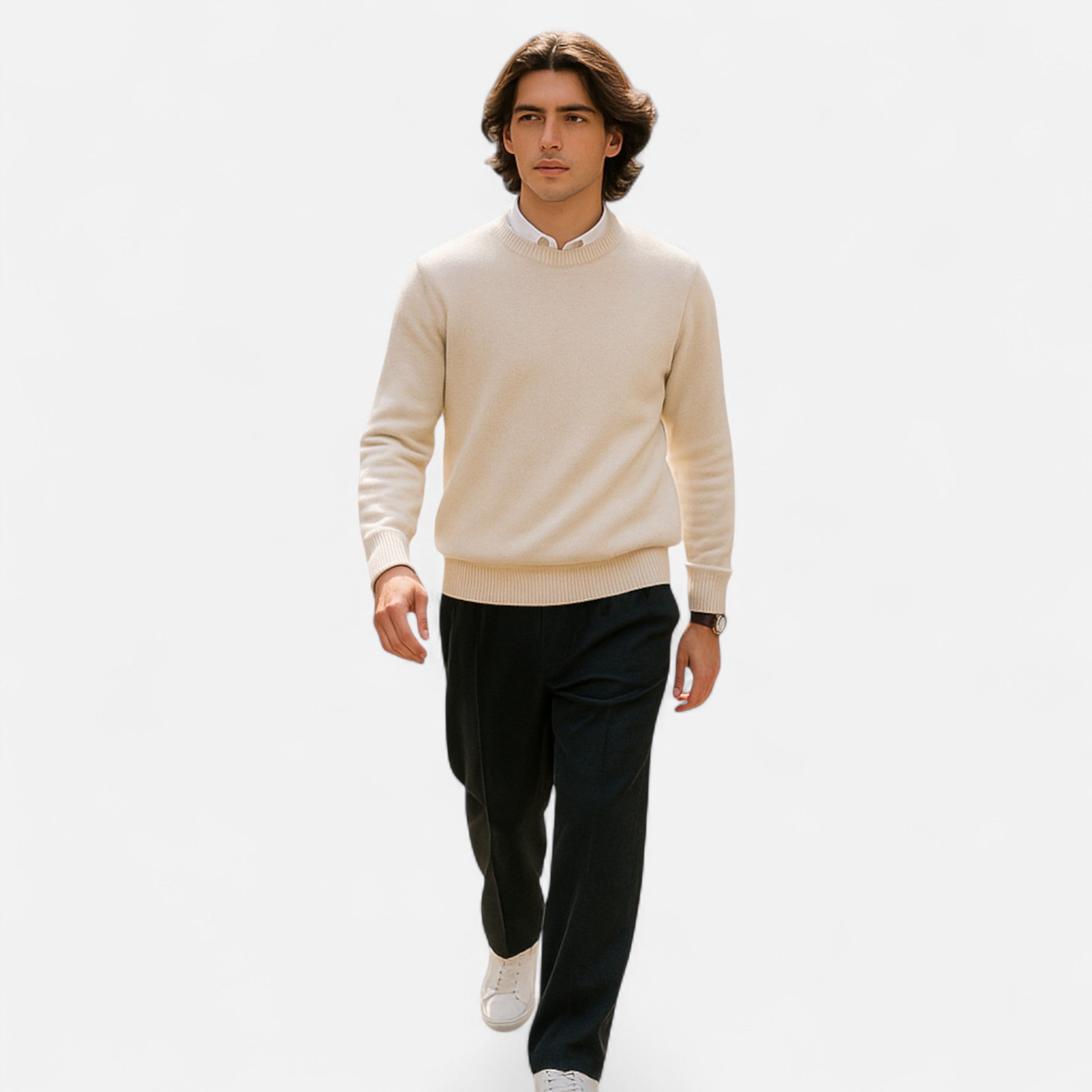 Jersey Hombre Elegante Corte Clásico Textura Fina