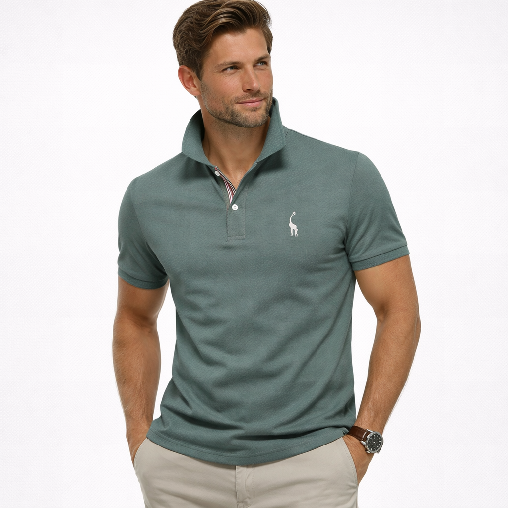 Polo de Algodón para Hombre de Manga Corta