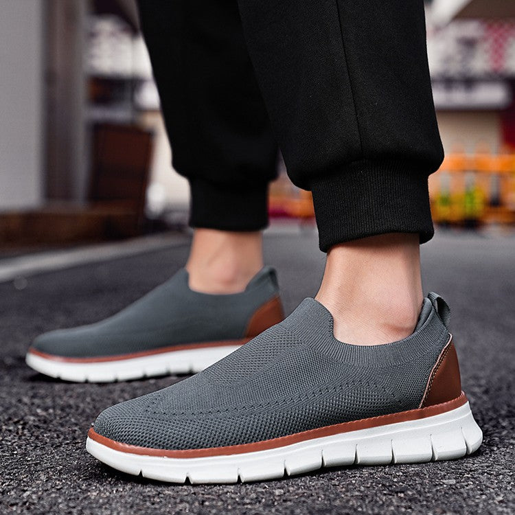 Zapatillas Casuales de Malla Slip-On para Hombre con Suela de EVA y Tejido Fly Knit
