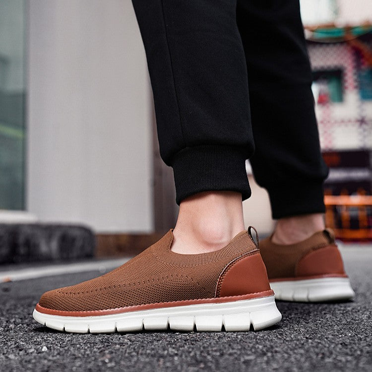 Zapatillas Casuales de Malla Slip-On para Hombre con Suela de EVA y Tejido Fly Knit