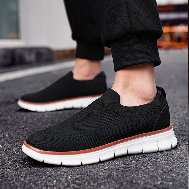 Zapatillas Casuales de Malla Slip-On para Hombre con Suela de EVA y Tejido Fly Knit