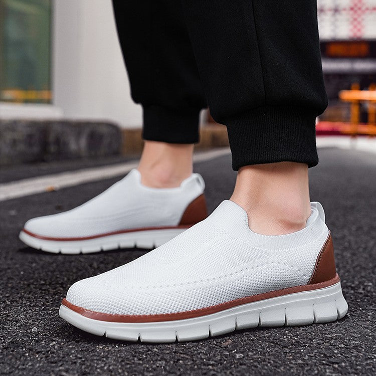 Zapatillas Casuales de Malla Slip-On para Hombre con Suela de EVA y Tejido Fly Knit