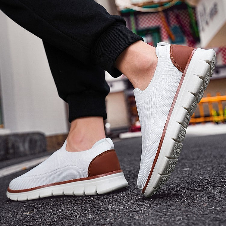 Zapatillas Casuales de Malla Slip-On para Hombre con Suela de EVA y Tejido Fly Knit