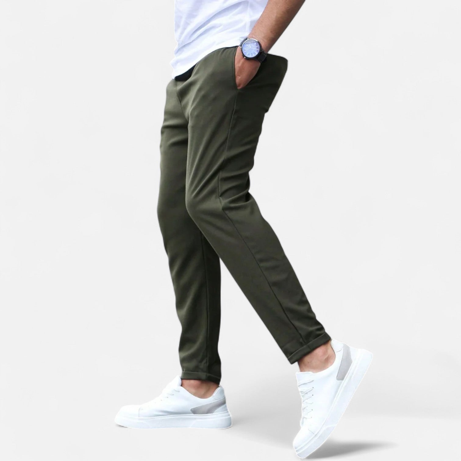 Pantalones Elásticos para Hombre – Comodidad Dinámica, Estilo Sofisticado