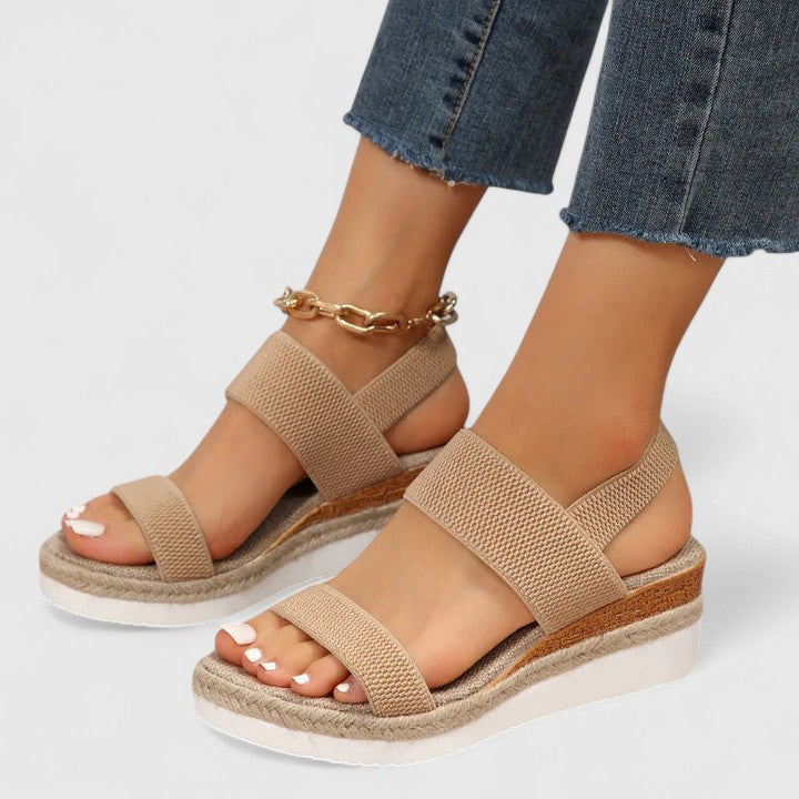 Sandalias de Plataforma para Mujer con Tiras Calzado de Diario Cómodo